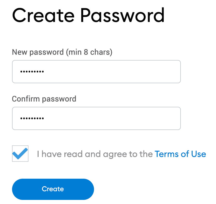 MetaMask Password Creation Process