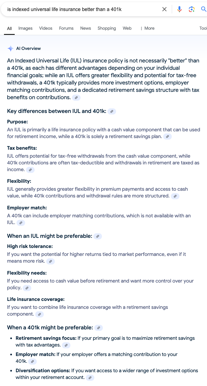 Is Indexed Universal Life Insurance Better Than A 401k?