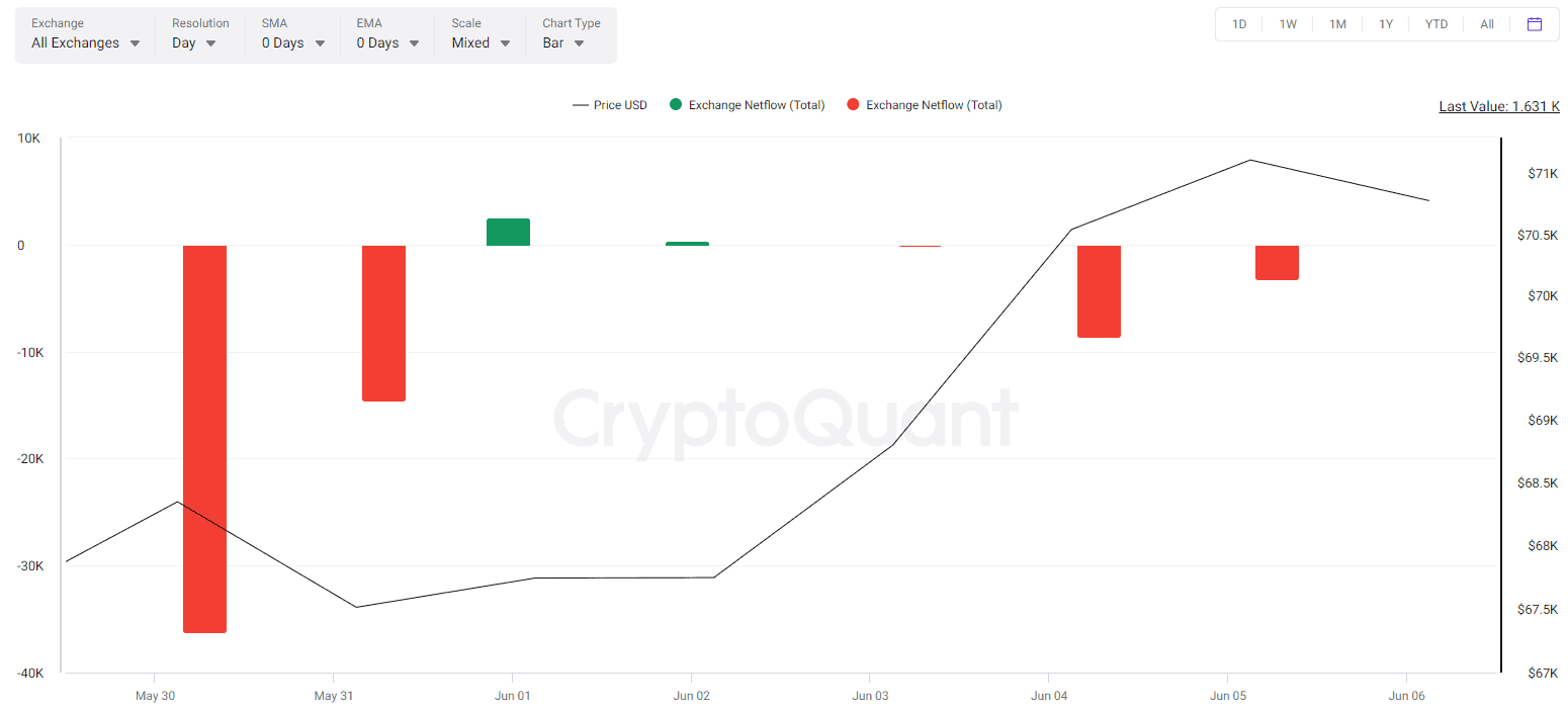 BTC Exchange Netflow