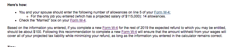 Form W-4 withholdings