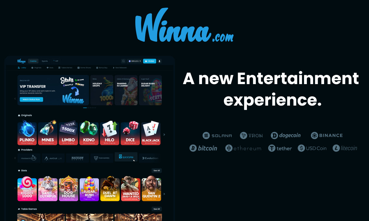 Crypto-Focused Gaming Platform Winna.com Secures $15M in Seed Funding